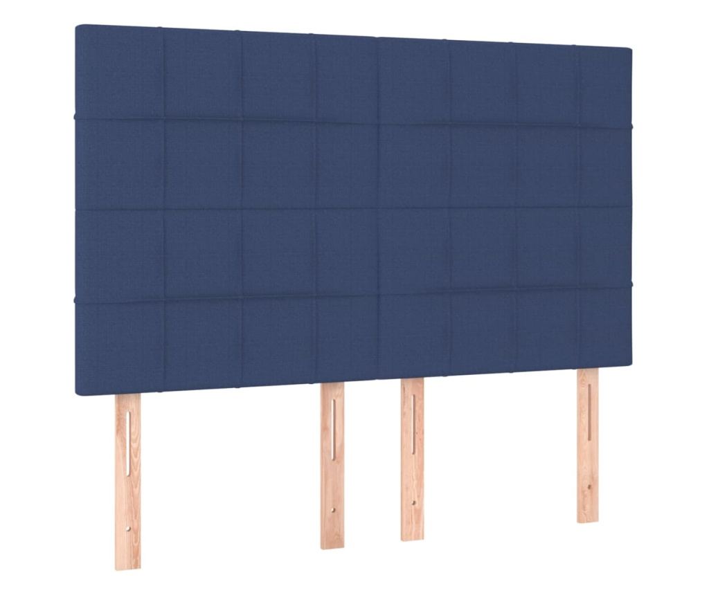 Пружинен спален комплект с матрак и LED, син, 140x200 см, текстил - 7