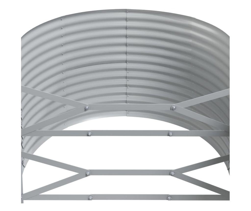 Кафяв градински сандък 249x100x68 см с прахово покритие от стомана - 5