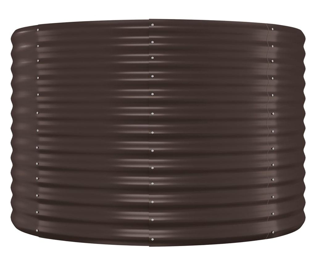 Кафяв градински сандък 249x100x68 см с прахово покритие от стомана - 4