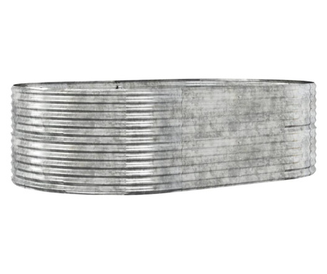 Jardinieră de grădină, argintiu, 212x140x68 cm, oțel