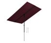 Външен чадър, алуминиев стълб, бордо, 2 x 1,5 см