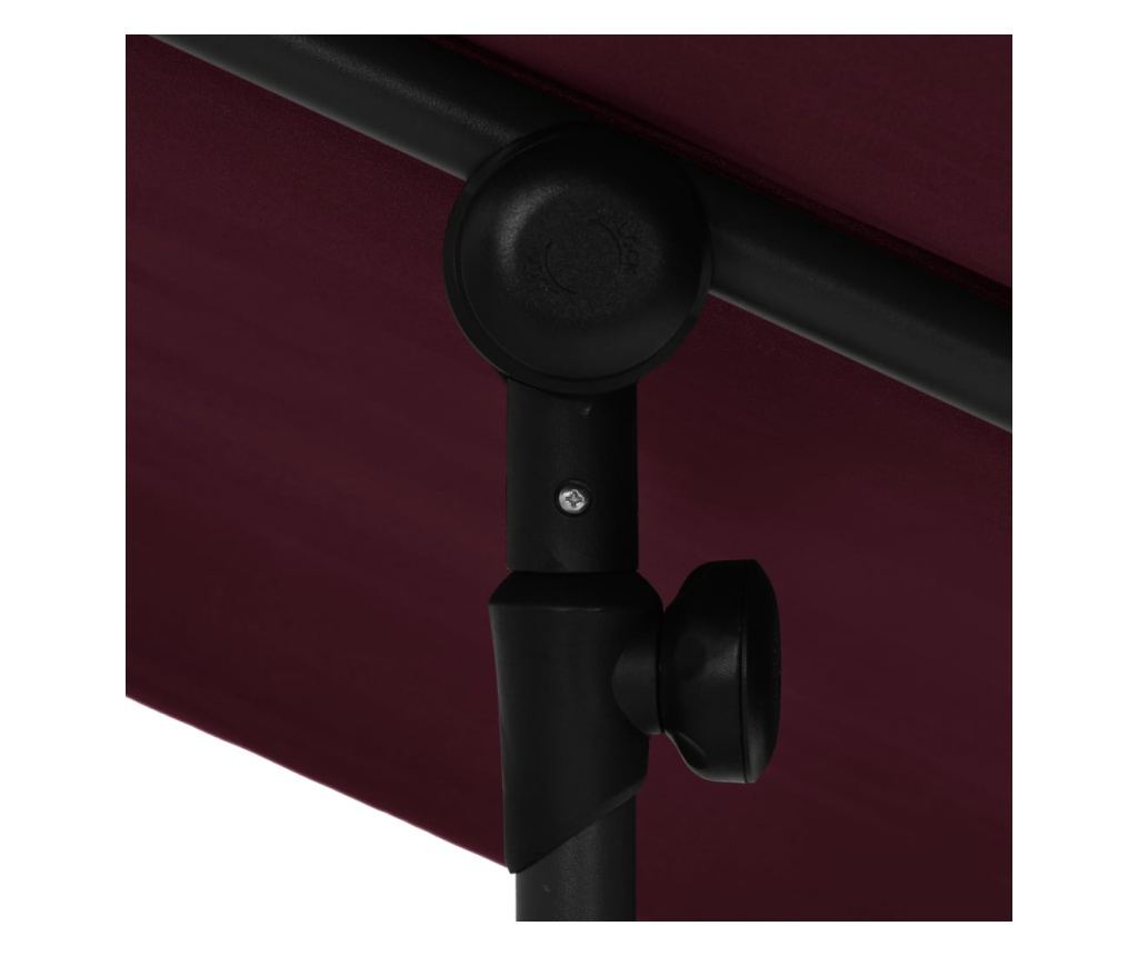 Zunanji senčnik, aluminijast drog, bordo rdeč, 2 x 1,5 cm - 6