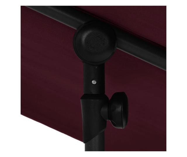 Външен чадър, алуминиев стълб, бордо, 2 x 1,5 см
