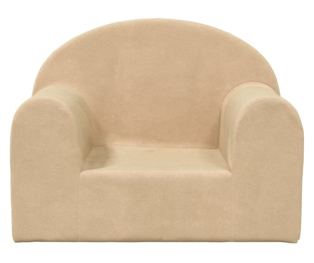 Otroška kavč, krem, mehak pliš - 3