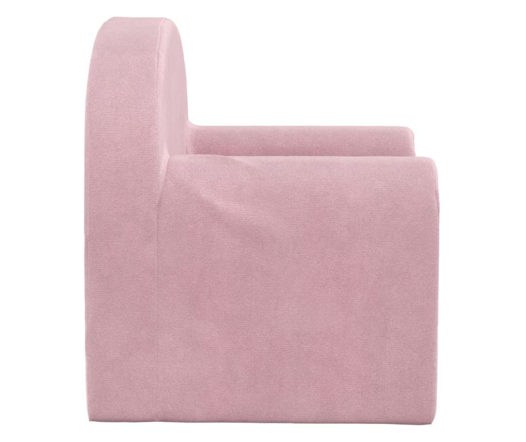 Otroška kavč, roza, mehak pliš - 4