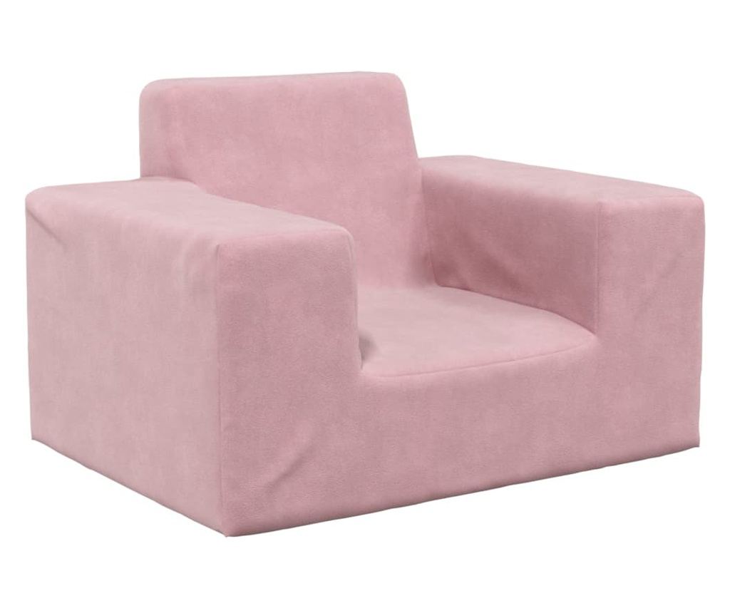 Otroški kavč, roza, mehek pliš - 2