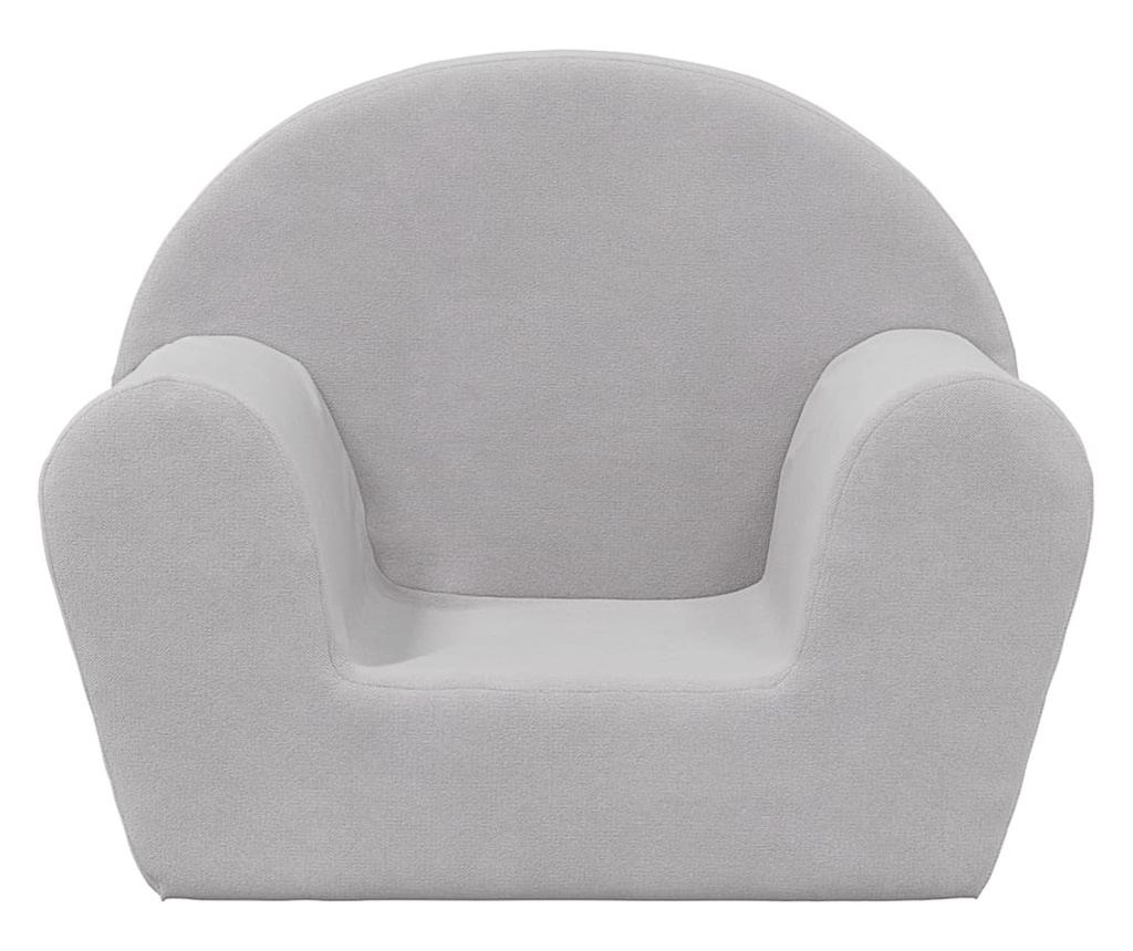 Otroška kavč, svetlo siva, mehak pliš - 3