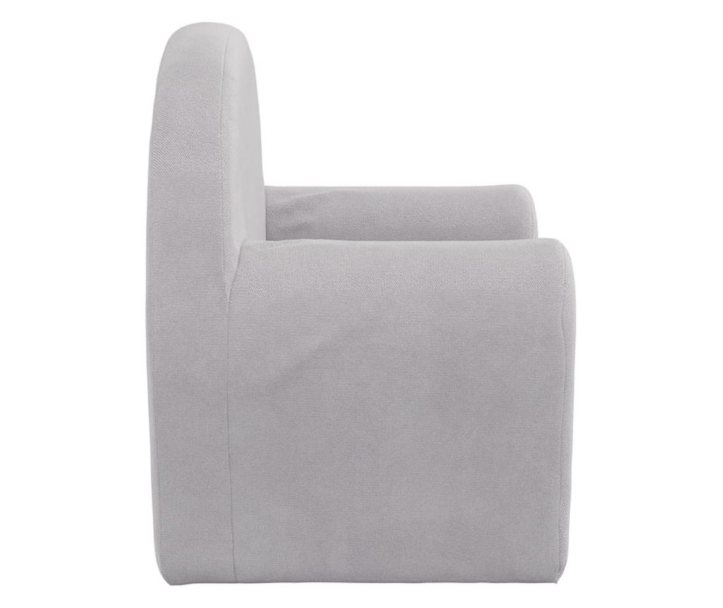 Otroška kavč, svetlo siva, mehak pliš - 5