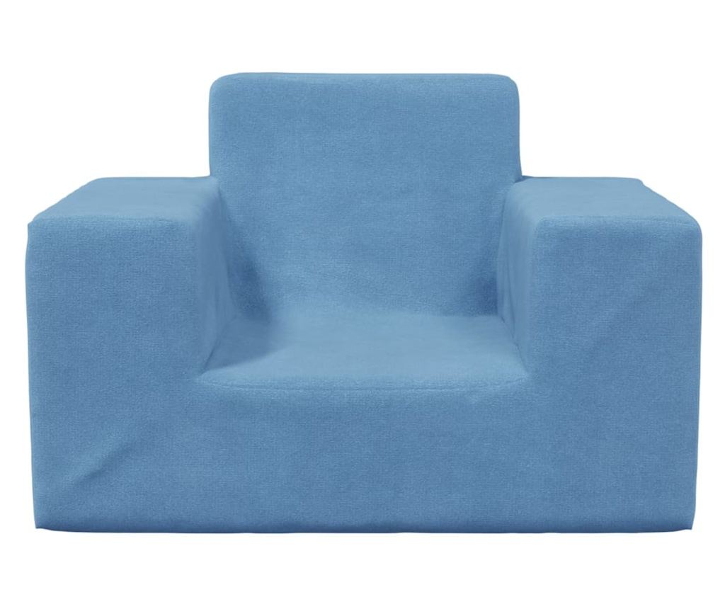 Otroška kavč, modra, mehak pliš - 3