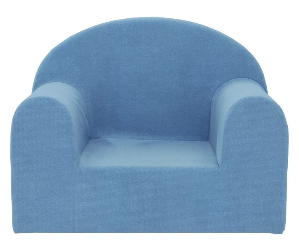 Otroška kavč, modra, mehak pliš - 3