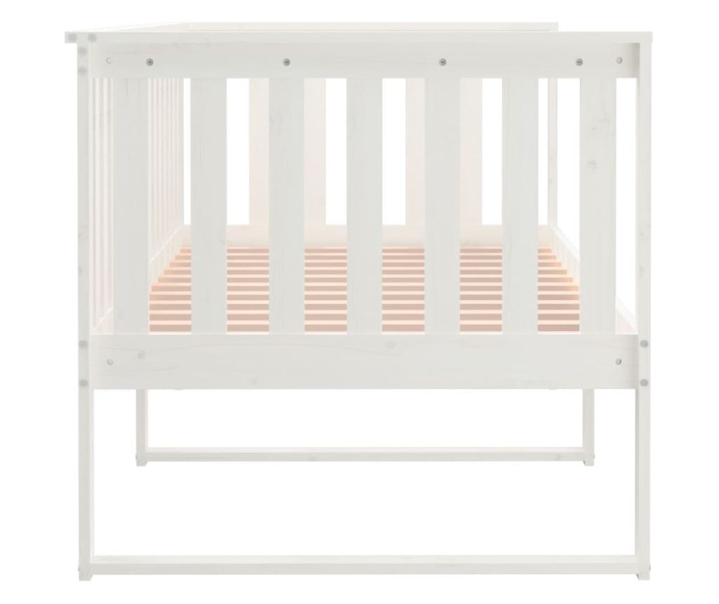 Dnevni krevet, bijela, 90x200 cm, masivna borovina - 9