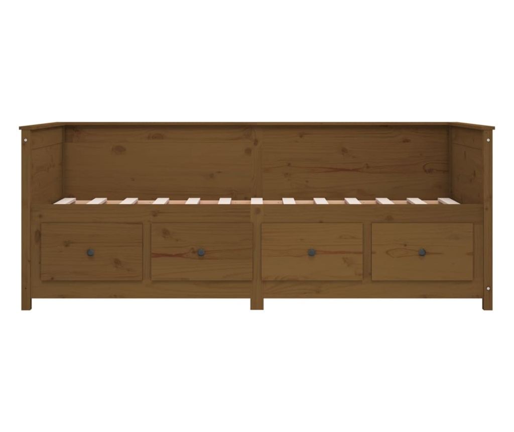 Κρεβάτι Ημέρας, Honey Brown, 75x190 εκ., Μασίφ Ξύλο Πεύκου - 10