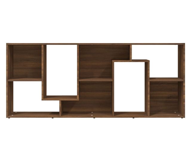barna tölgyszínű szerelt fa könyvszekrény 67 x 24 x 161 cm