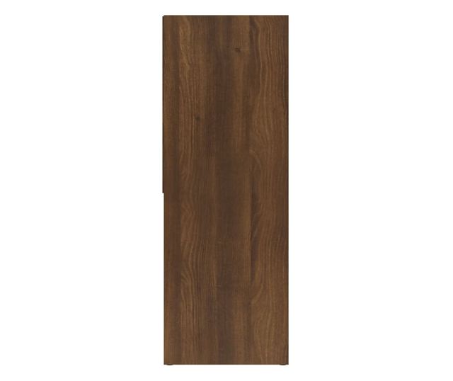 barna tölgyszínű szerelt fa könyvszekrény 67 x 24 x 161 cm