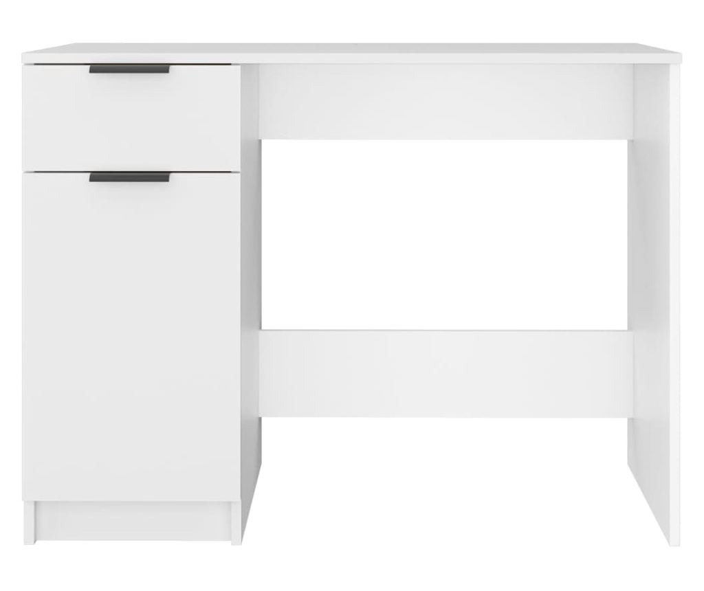 Γραφείο, λευκό, 100x50x75 εκ., σύνθετο ξύλο - 7