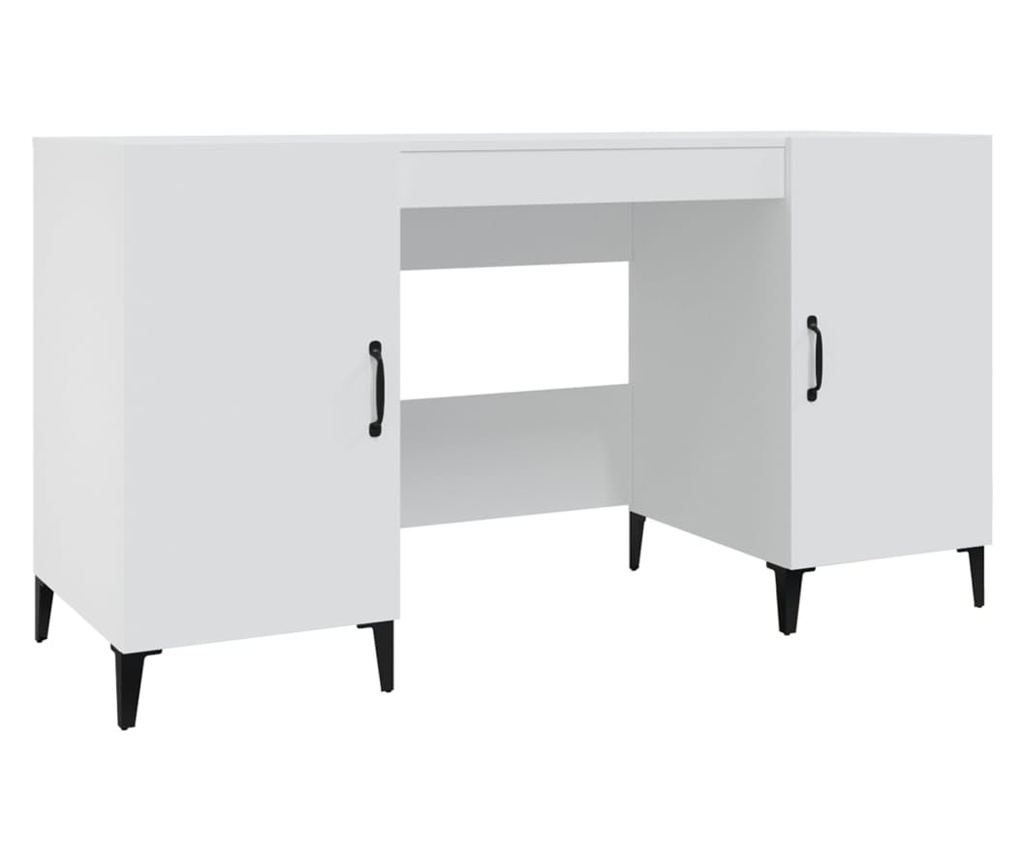 Γραφείο, λευκό, 140x50x75 εκ., σύνθετη ξυλεία - 2