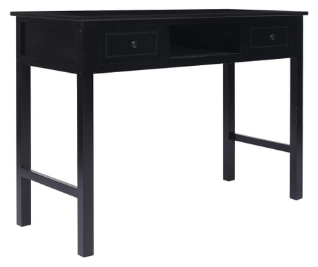 fekete tömör császárfa íróasztal 108 x 45 x 76 cm