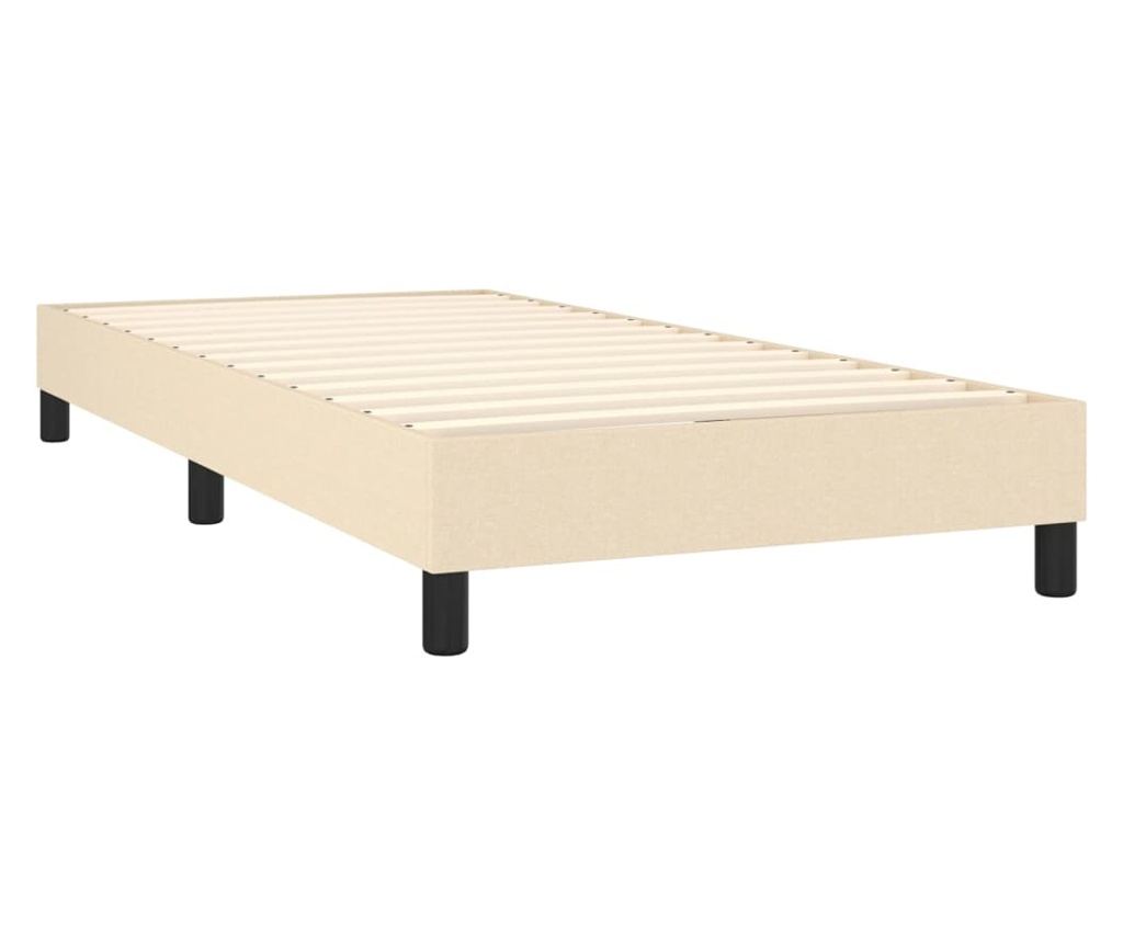 Боксспринг легло с матрак, крем, 100x200 см, текстил - 4