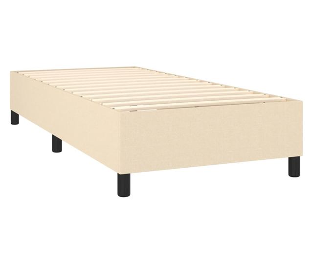Боксспринг легло с матрак, крем, 80x200 см, текстил