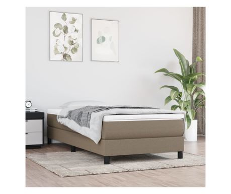 Rám postele box spring, šedý taupe, 90x190 cm, textil