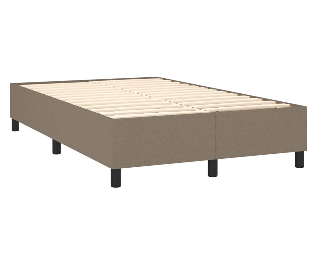 Платформен легло с матрак, тъмносиво, 120x200 см, текстил - 4