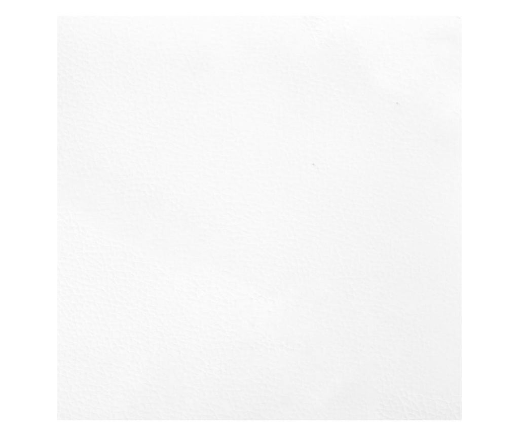 Рамка за легло с табла, бяла, 200x200 см, изкуствена кожа - 18