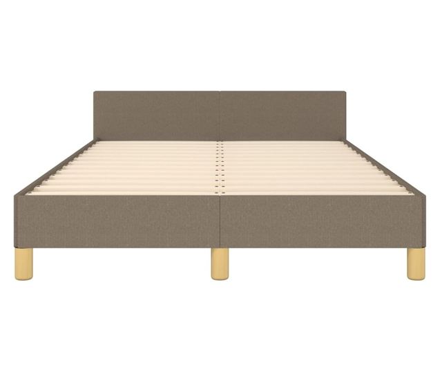 tópszínű szövet ágykeret fejtámlával 120x190 cm