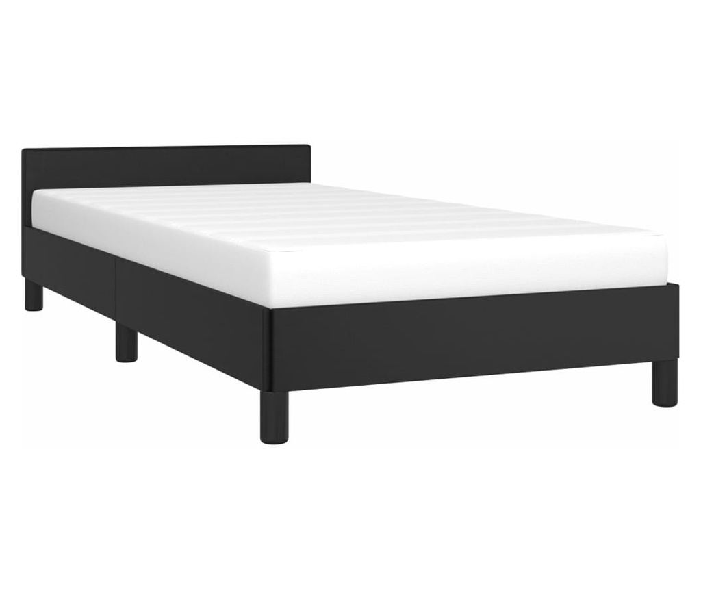 Okvir za krevet s uzglavljem crni 80 x 200 cm od umjetne kože - 5