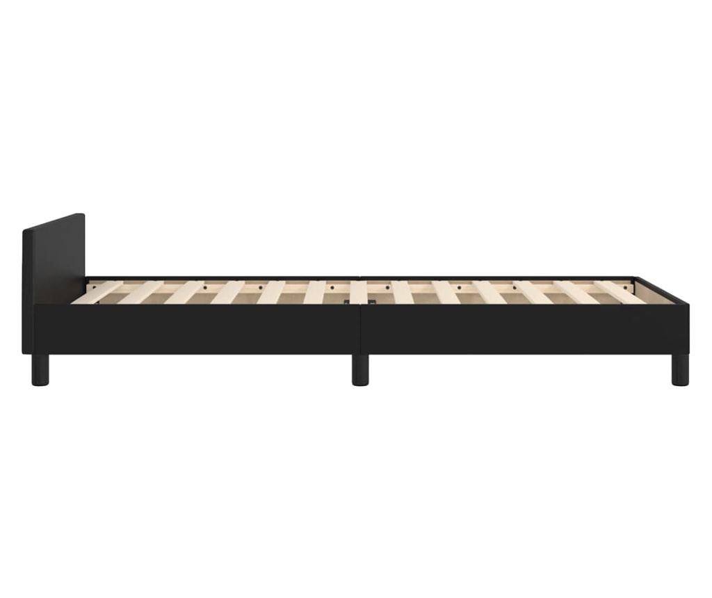 Okvir za krevet s uzglavljem crni 80 x 200 cm od umjetne kože - 10