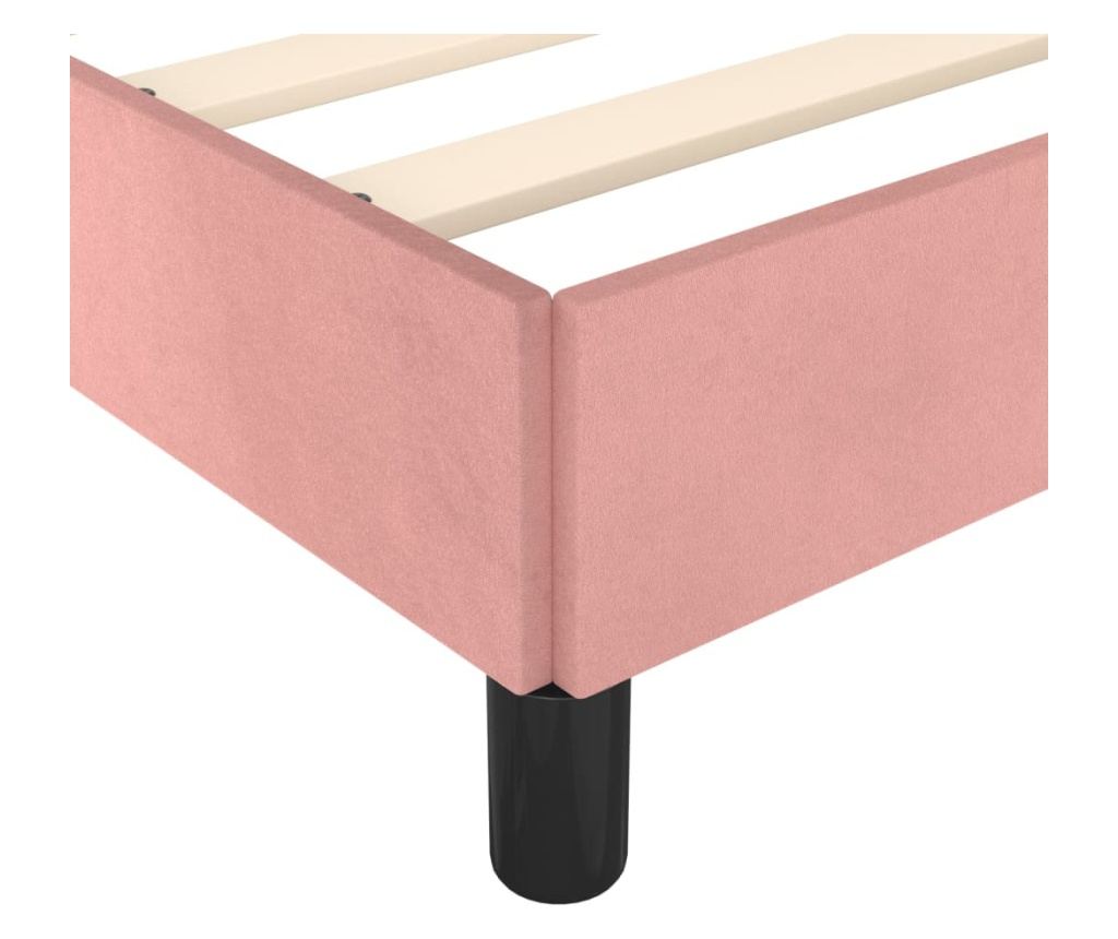 Легло с табла, розово, 100x200 см, кадифе - 9