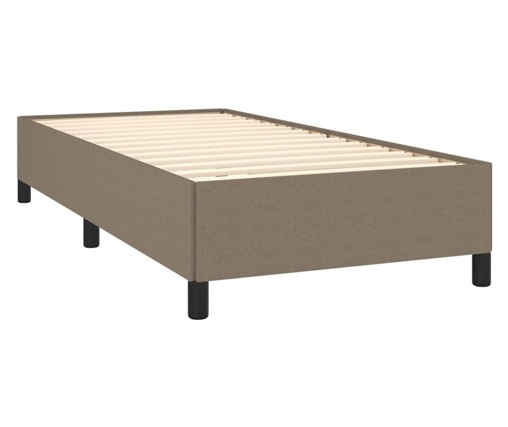 Boxspring krevet s madracem, tamnosmeđa, 90x200 cm, tekstil - 4