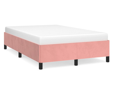 Cadru de pat, roz, 120x200 cm, catifea