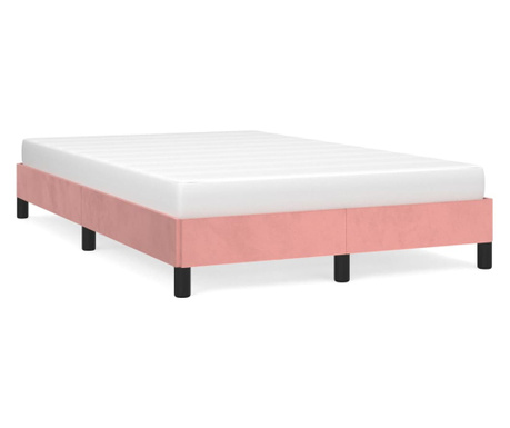 Cadru de pat, roz, 120x200 cm, catifea
