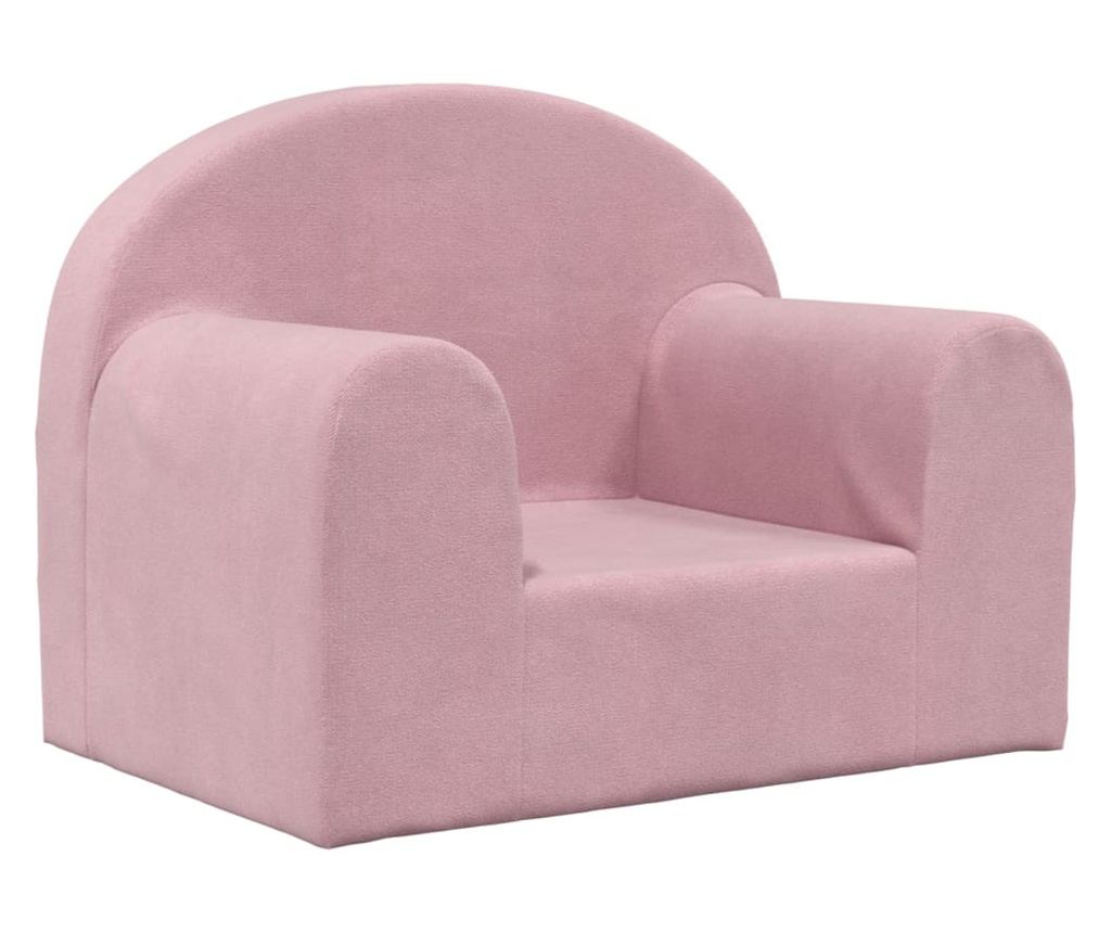 Otroška kavč, roza, mehak pliš - 2