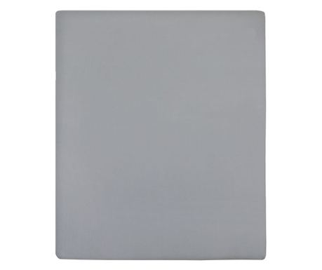 Plahte s gumicom od žerseja 2 kom sive 160x200 cm pamučne