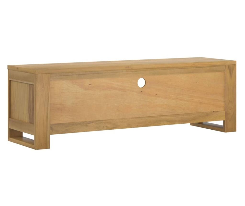 TV komoda, 110x30x35 cm, masivno teakovo leso - 6