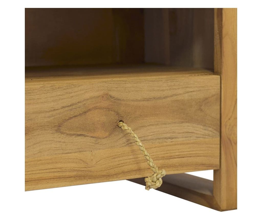 TV komoda, 110x30x35 cm, masivno teakovo leso - 7