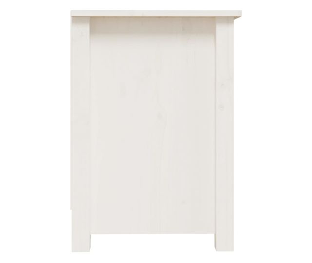 Comodă TV, alb, 70x36,5x52 cm, lemn masiv de pin