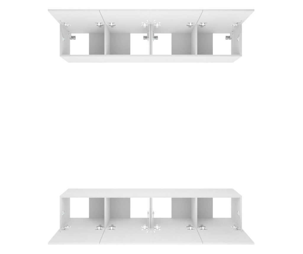 TV Ormarići, 4 kom, Bijeli, 80x30x30 cm, Kompozitno Drvo - 6