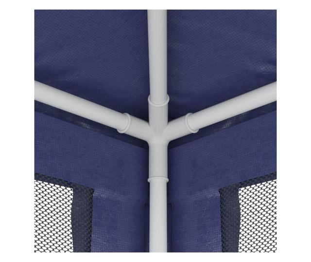 Парти шатра, 4 мрежести стени, синя, 2,5x2,5 м, HDPE