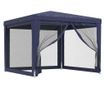 Парти шатра с 4 мрежести стени, синя, 3x3 м, HDPE thumbnail 2