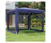Парти шатра с 4 мрежести стени, синя, 3x3 м, HDPE thumbnail 1