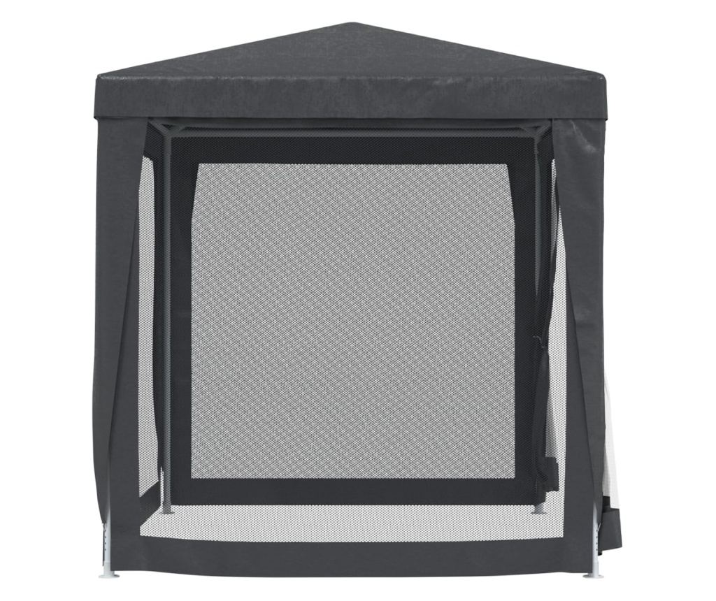 Парти шатра с 4 мрежести стени, антрацит, 2x2 м, HDPE - 4