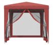 Парти шатра с 4 мрежести стени, червена, 2.5x2.5 м, HDPE thumbnail 3