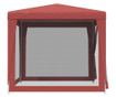 Парти шатра с 4 мрежести стени, червена, 2.5x2.5 м, HDPE thumbnail 4