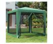 Парти шатра с 4 мрежести стени, зелена, 2.5x2.5 м, HDPE thumbnail 1
