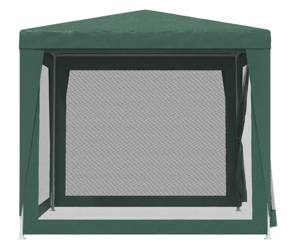 Парти шатра с 4 мрежести стени, зелена, 2.5x2.5 м, HDPE - 4