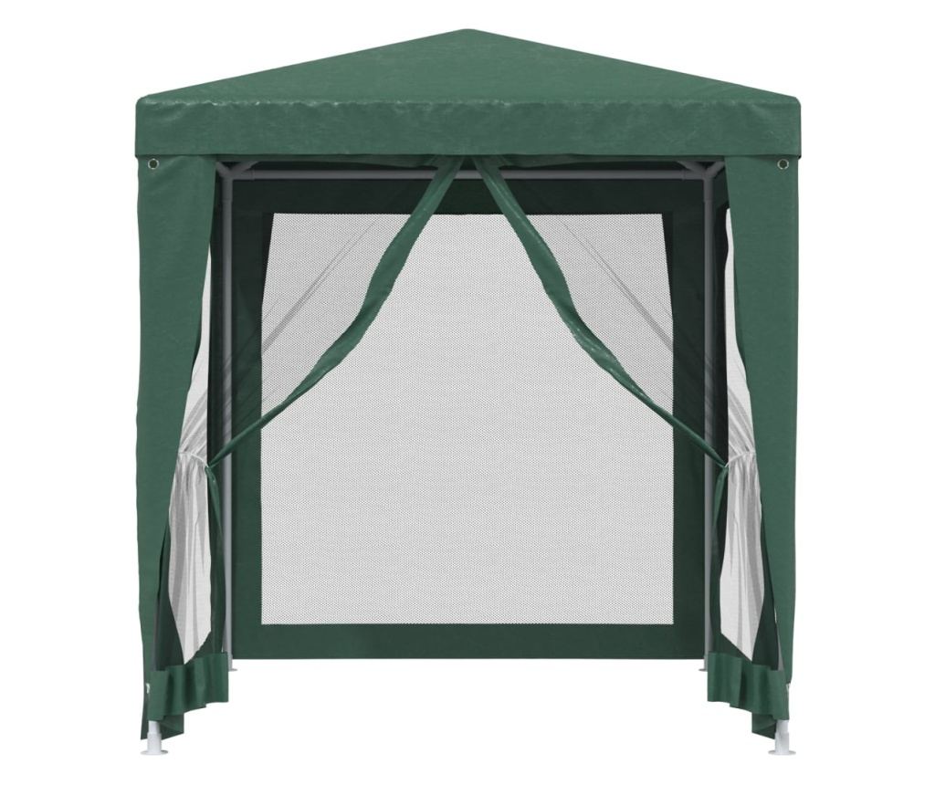 Парти шатра с 4 мрежести стени, зелена, 2x2 м, HDPE - 3