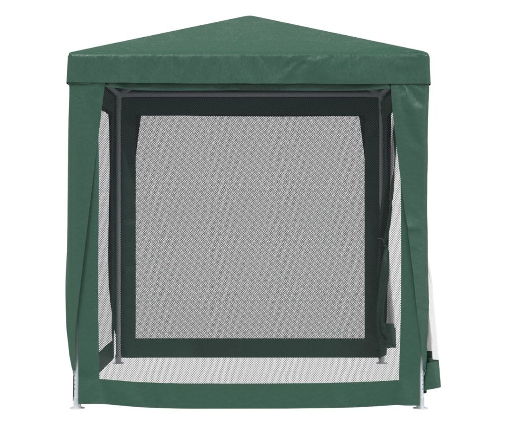 Парти шатра с 4 мрежести стени, зелена, 2x2 м, HDPE - 4