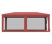 Парти шатра с 6 мрежести стени, червена, 3x6 м, HDPE thumbnail 4